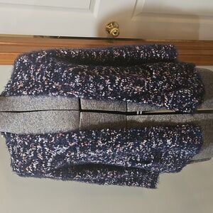 Peyton Primrose Speckled Open Front Fuzzy Cardigan